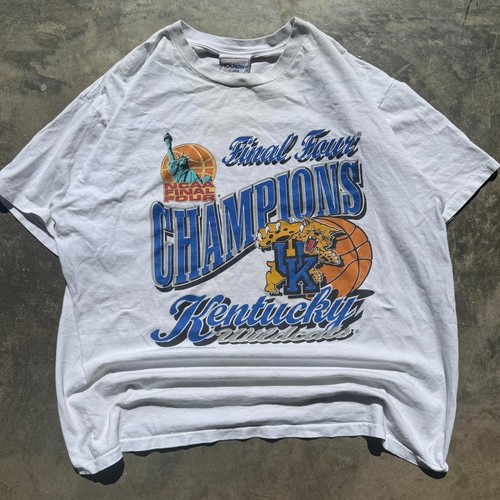 Kentucky Wildcats Final Four Champions white T-shirt basketball VK02403