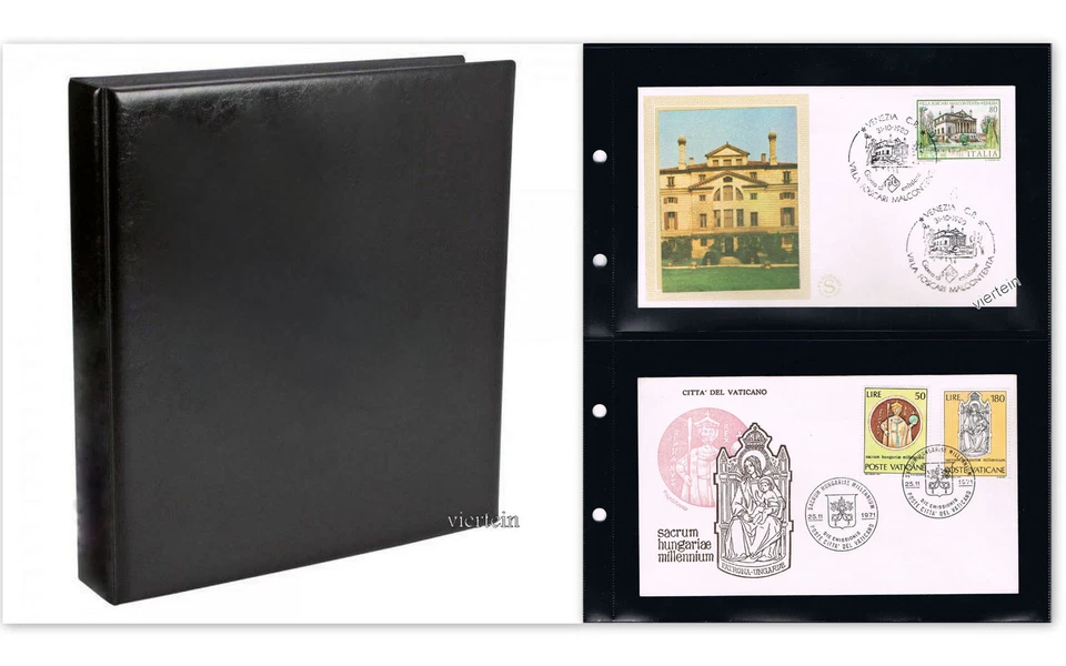 SAFE ALBUM PER BUSTE FDC CON 25 FOGLI NERI IN OFFERTA