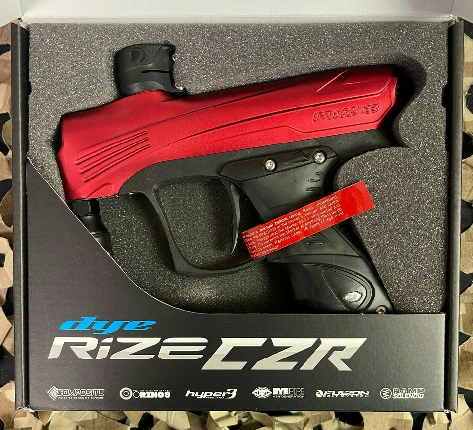 NUEVA pistola de paintball Dye Rize CZR - roja/negra Foto 2 de 4