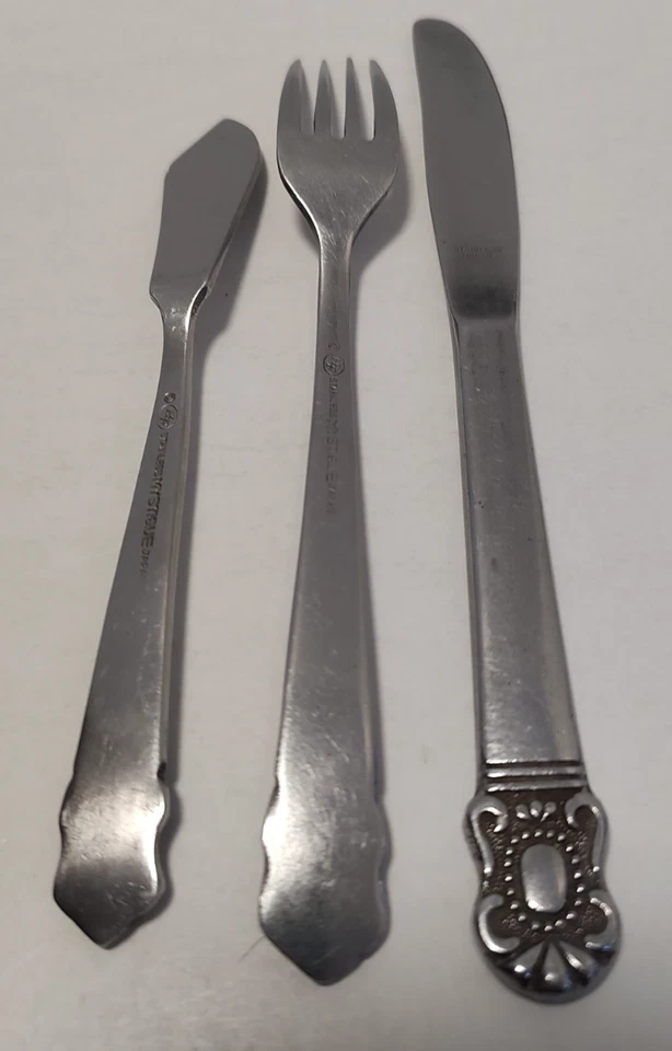 Hanford Forge Японии Mystique из нержавеющей стали ужин вилка масло нож ужин нож лот - Изображение 2 из 4