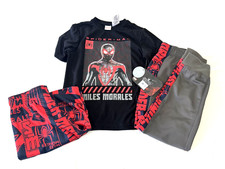Marvel Spider-Man Miles Morales Boys' 3-Piece Active Set Size 5/6 Red/Black/Gray
