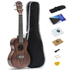 Batking Ukulele Soprano 21'' Ukeleles Solid Top mahogany Uke Gig Bag Strap