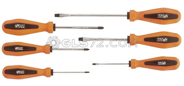 SCHRAUBENDREHER-SATZ 6-TLG Schraubenzieher SET Schlitz Kreuz Fervi 0634-image