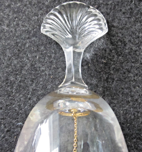 Sasaki Crystal Bell w/ Shell Handle 1982 Made in Japan - Picture 3 of 6