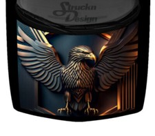 Bald Eagle Medallion Metal USA Bronze Graphic Car Truck Vinyl Decal Hood Wrap