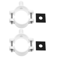 2Pcs White Drain Saddle Valve Clamp 1/4" Quick Connect Hose Pipe Adapter Filter