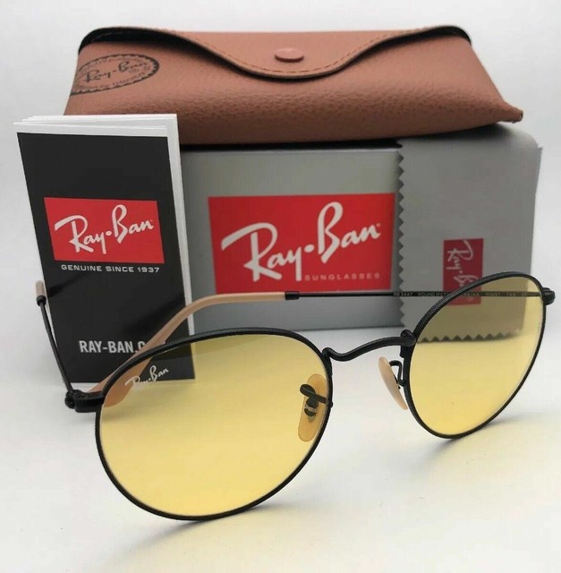 ray ban round yellow