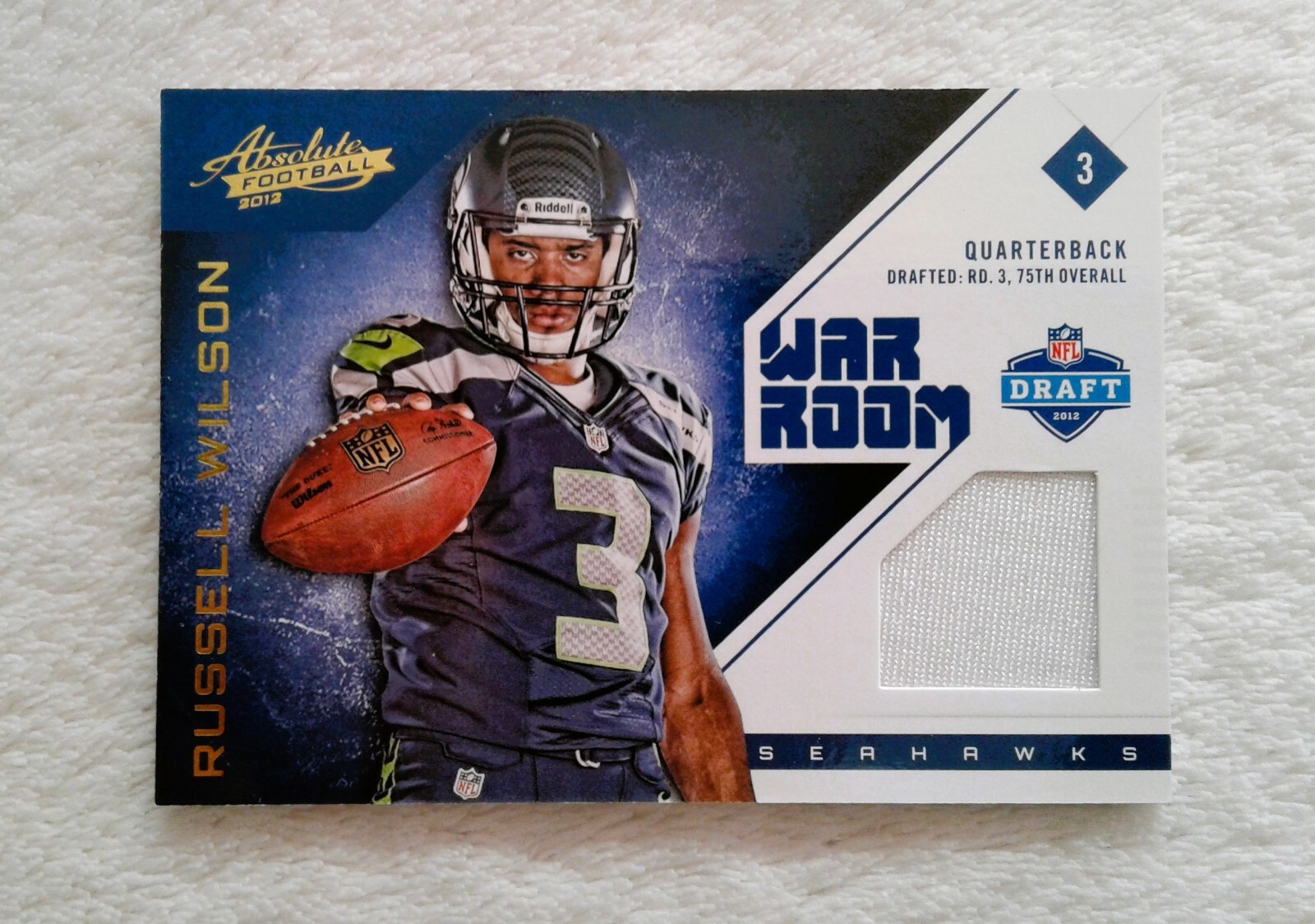 Russell Wilson Panini Absolute War Room Materials #30 Base