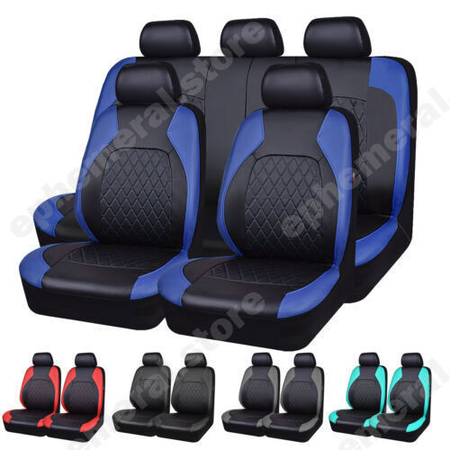 Housse De Siège Auto Universelle En Simili Cuir PU – Lot 4 Pièces – Déperlant – Facile à Installer