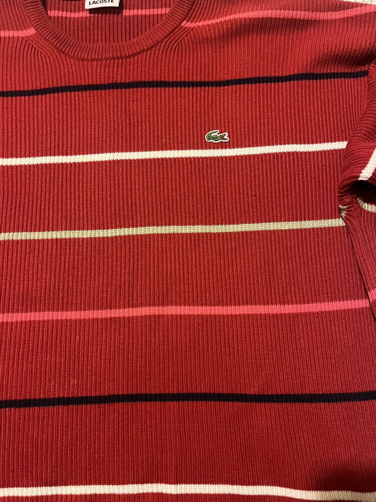 lacoste jumper size l red eBay