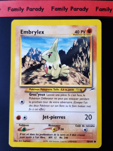 Embrylex 40pv 70/105 Postal Pokemon Wizards Neo Destiny Edition Francés Occ 129 - Imagen 1 de 2