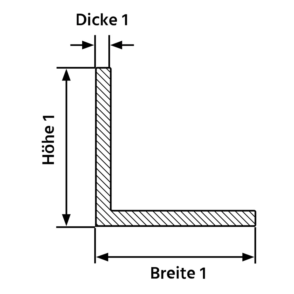 Aluminium Winkel 1-2 m Alu Schiene L-Profil Aluprofil Winkelprofil Winkelleiste - Bild 2 von 4