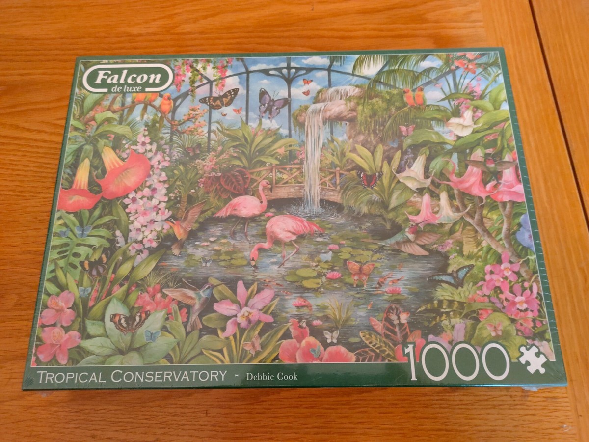 Falcon De Luxe Puzzle Tropical Conservatory – 1000 Teile, Nahtloser Effekt, Made In Niederlande