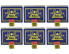 Triangle Billiard/Pool Cue Chalk - Red - 6 Pack/72 Pieces