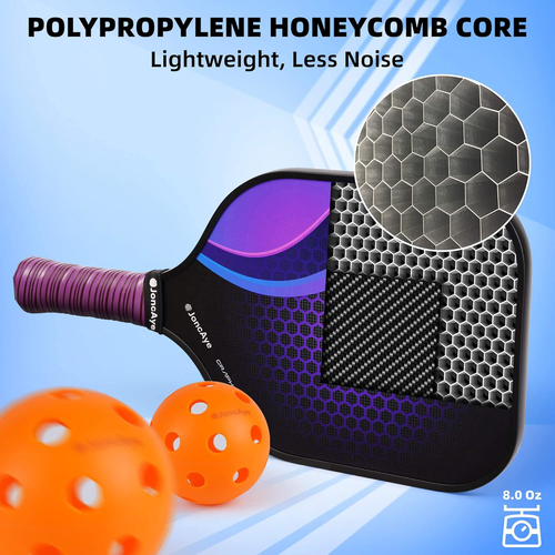 JoncAye PickleballPaddlesSet of 4 or 2 Rackets with Balls and Bag