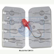 Mixed Jig mould for muppets  Predator  bass conger ling Ideal for kayak fishing