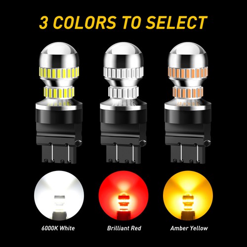 3157 3156 LED Reverse Brake Turn Signal Light Bulb 6500K White 2800LM 2/4/6/8/10 - Picture 8 of 17