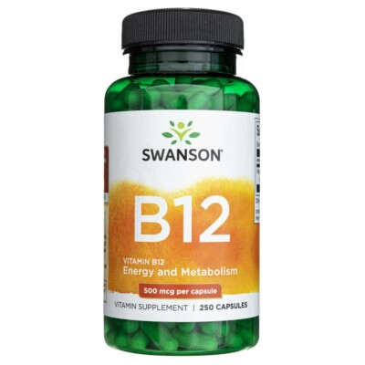 Swanson Vitamin B12 500 mcg 250 Kapseln