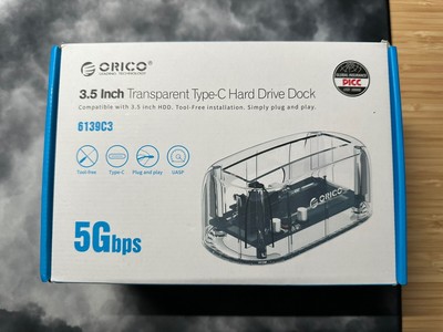 orico 3.5inch Transparent Type C Harddrive Dock