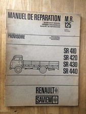 manuel de reparation MR 125 provisoire Renault saviem SR  410 � 440