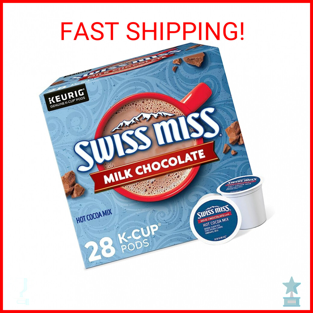 Swiss Miss Milk Chocolate Hot Cocoa Keurig SingleServe K Cup Pods, 28