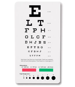 Prestige Medical 3909 Snellen Pocket Eye Chart