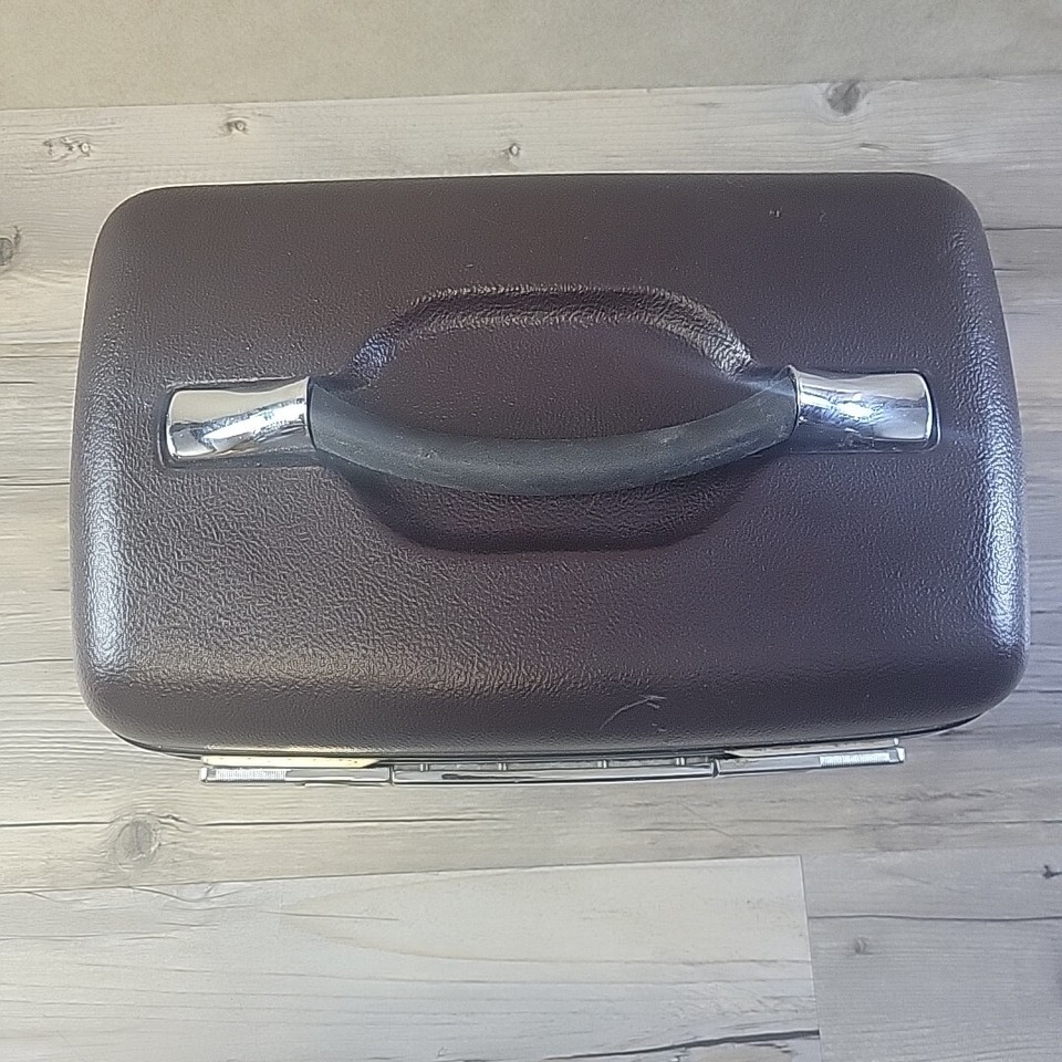 American Tourister Vintage Train Case Black Mid Century Travel Luggage