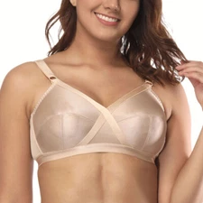 Women's Full Coverage Non Padded Comfort Minimizer Wire-Free Bra 34-52 BCD DDGH