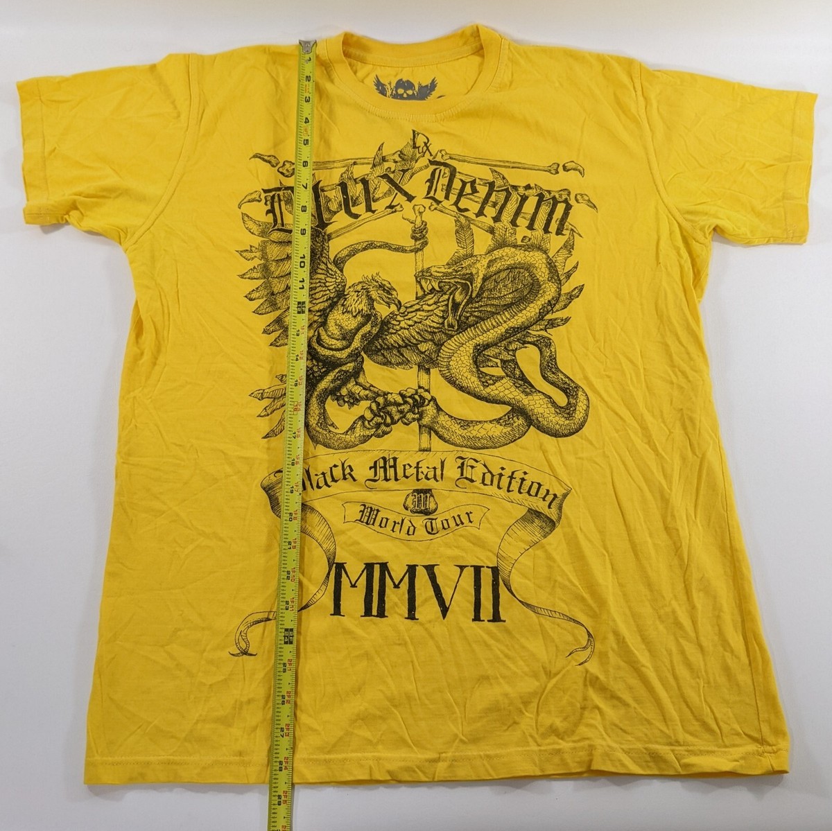 Jordan Craig Yellow Short Sleeve Black Metal Edition T Shirt