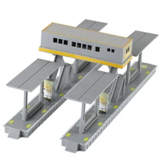 HO Scale Train Railway Modern High-speed Rail Train Station Platform Buildings