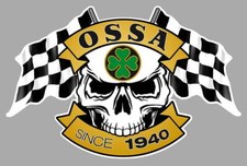 OSSA Skull / Flags Sticker vinyle laminé