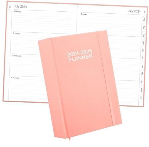2024-2025 Planner - Weekly & Monthly Planner with Tabs from July 2024 to Pink
