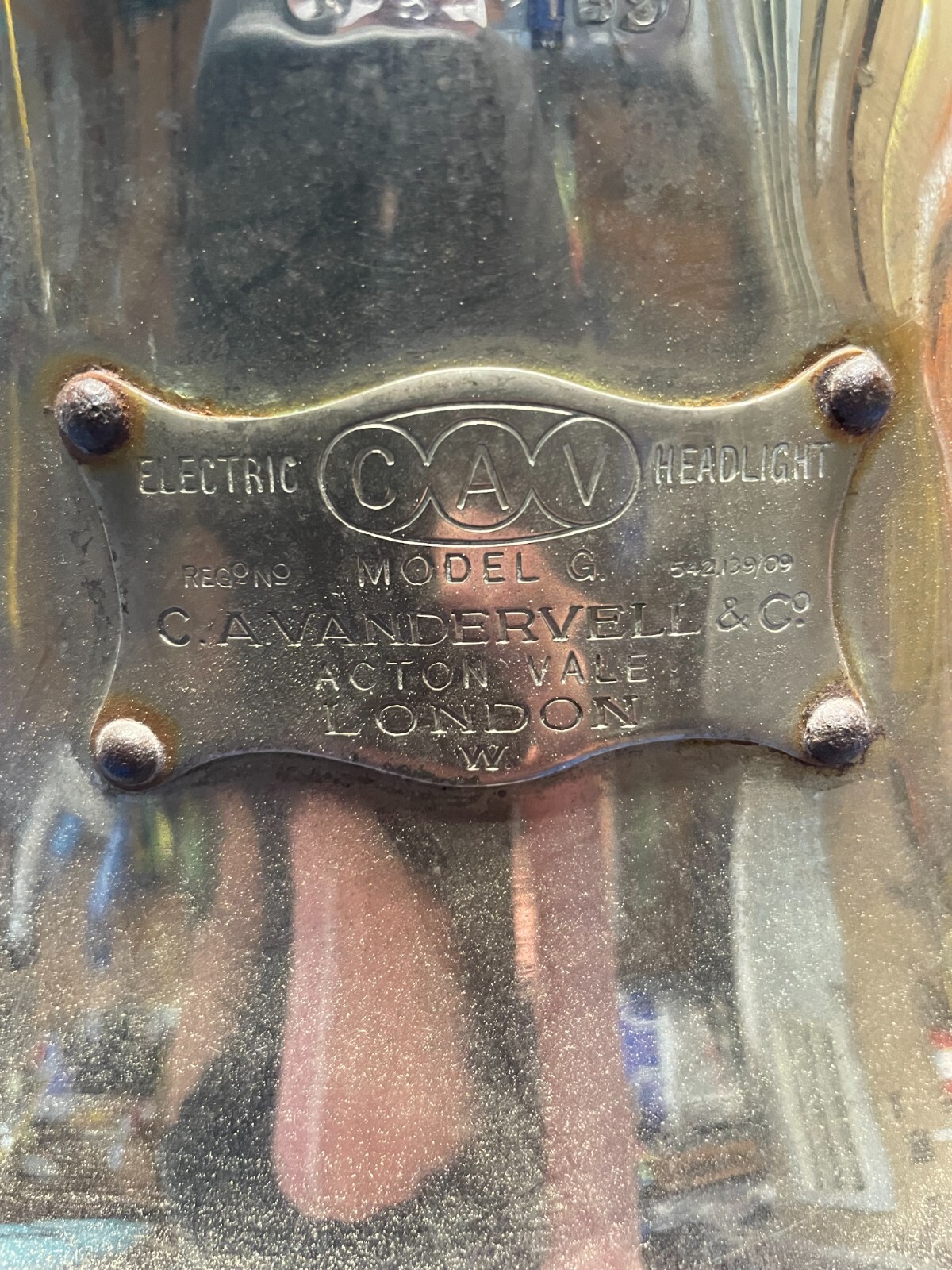 Rolls-Royce Silver Ghost CAV Headlamps with Mounts for a Derby Ghost or early P1