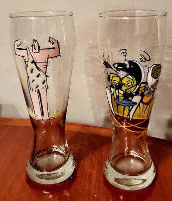 (2) Collectible Ritzenhoff  24 Oz Designed Pilsner Beer Drinking Glass