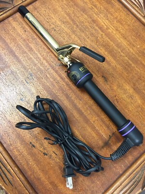 Hot Tools Professional, Curling Iron,Gold Plated, Cylindrical, Single Barrel.: