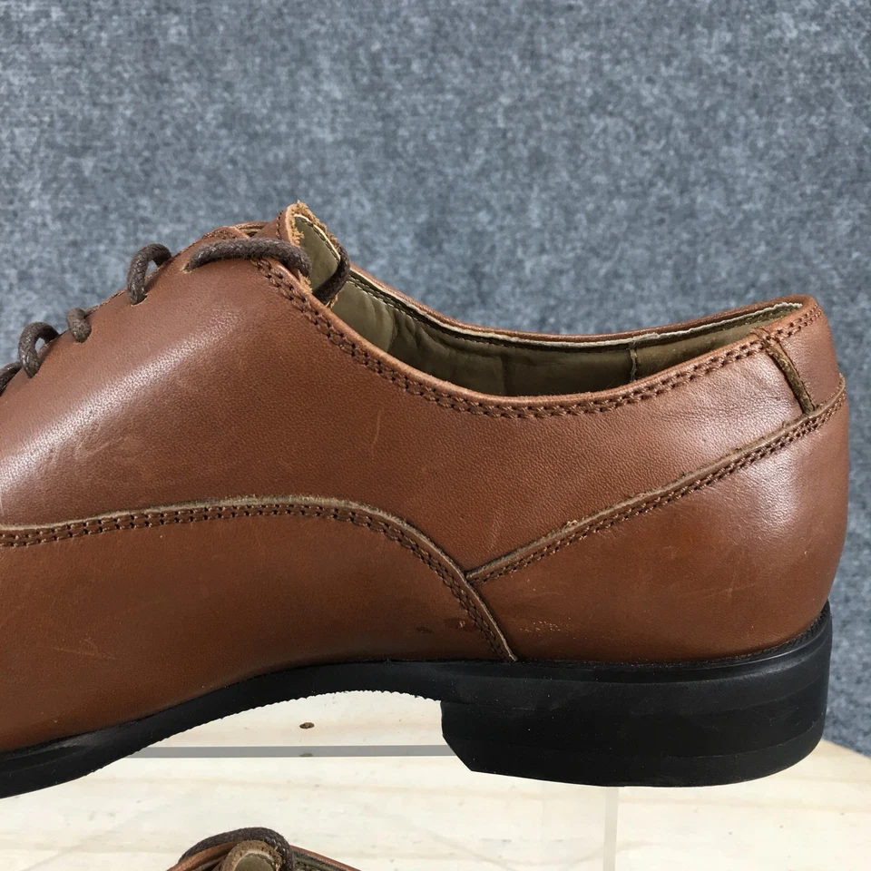 Calvin Klein Shoes Mens 8 M Carlton Dress Cap Toe Oxford Brown Faux Leather - Image 4 of 4