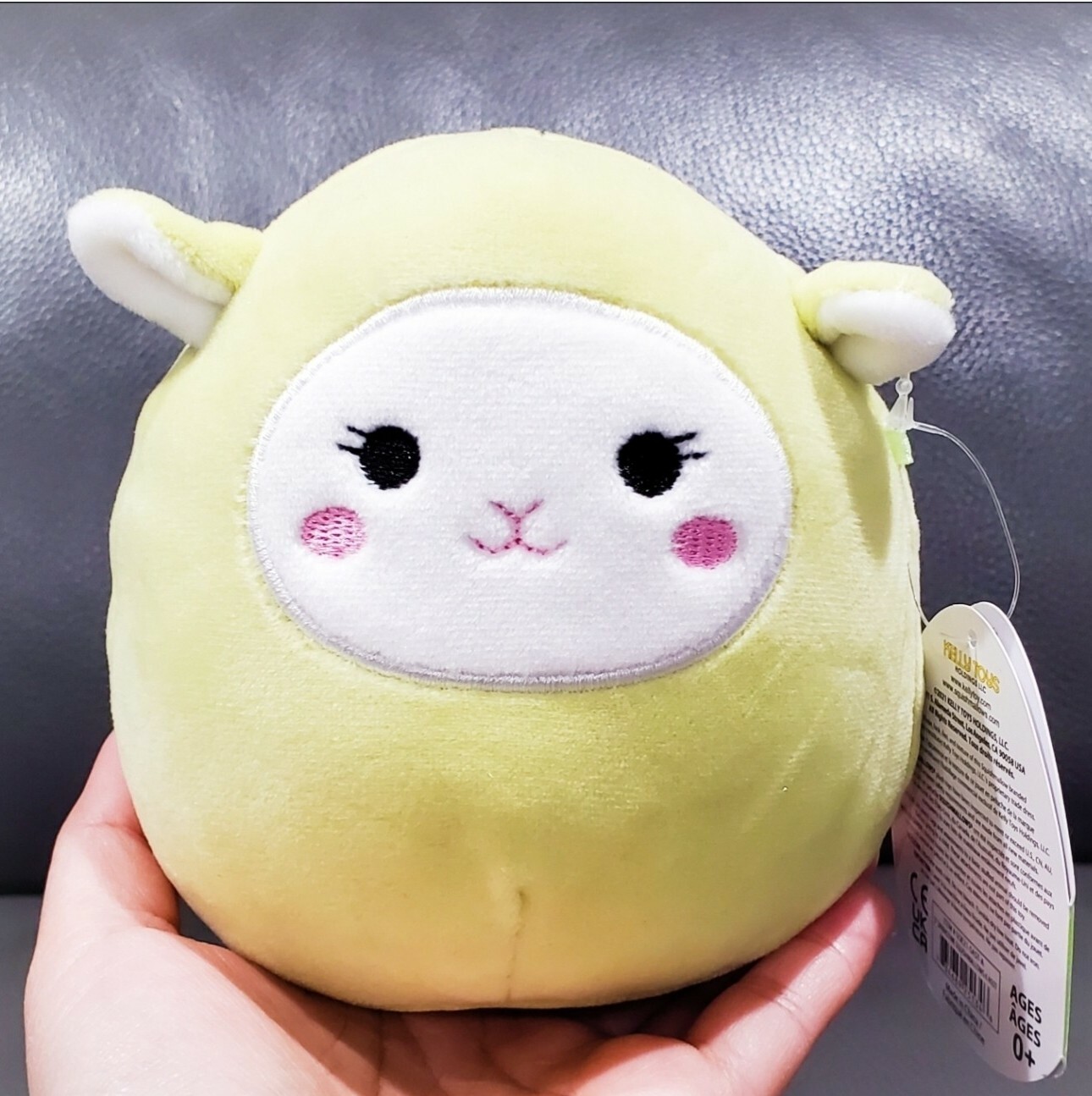 SQUISHMALLOW 5" EASTER Addison the Lamb Lime Green Kellytoy Plush gift