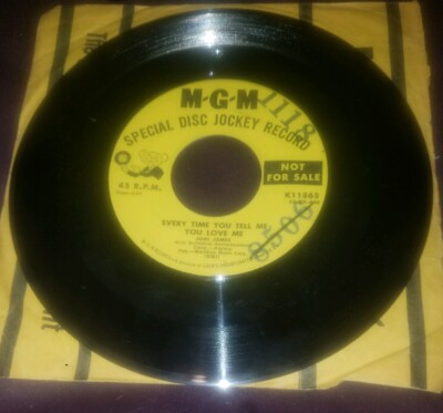 Joni James promo 45 When We Come of Age / Every Time You Tell Me You Love Me vg+