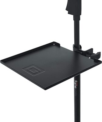 Gator FrameworksCases Microphone Stand Clamp-On Utility Shelf 9'' x 9''