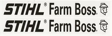 STIHL Farm Boss Decal for Chain Saw Guide Bar, Black, 9" long, pair, CS112