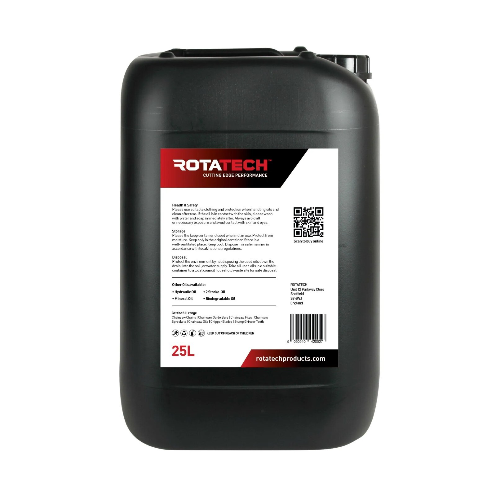 Rotatech ISO 100 Universal Chainsaw Chain & Bar Oil 25L For All Makes