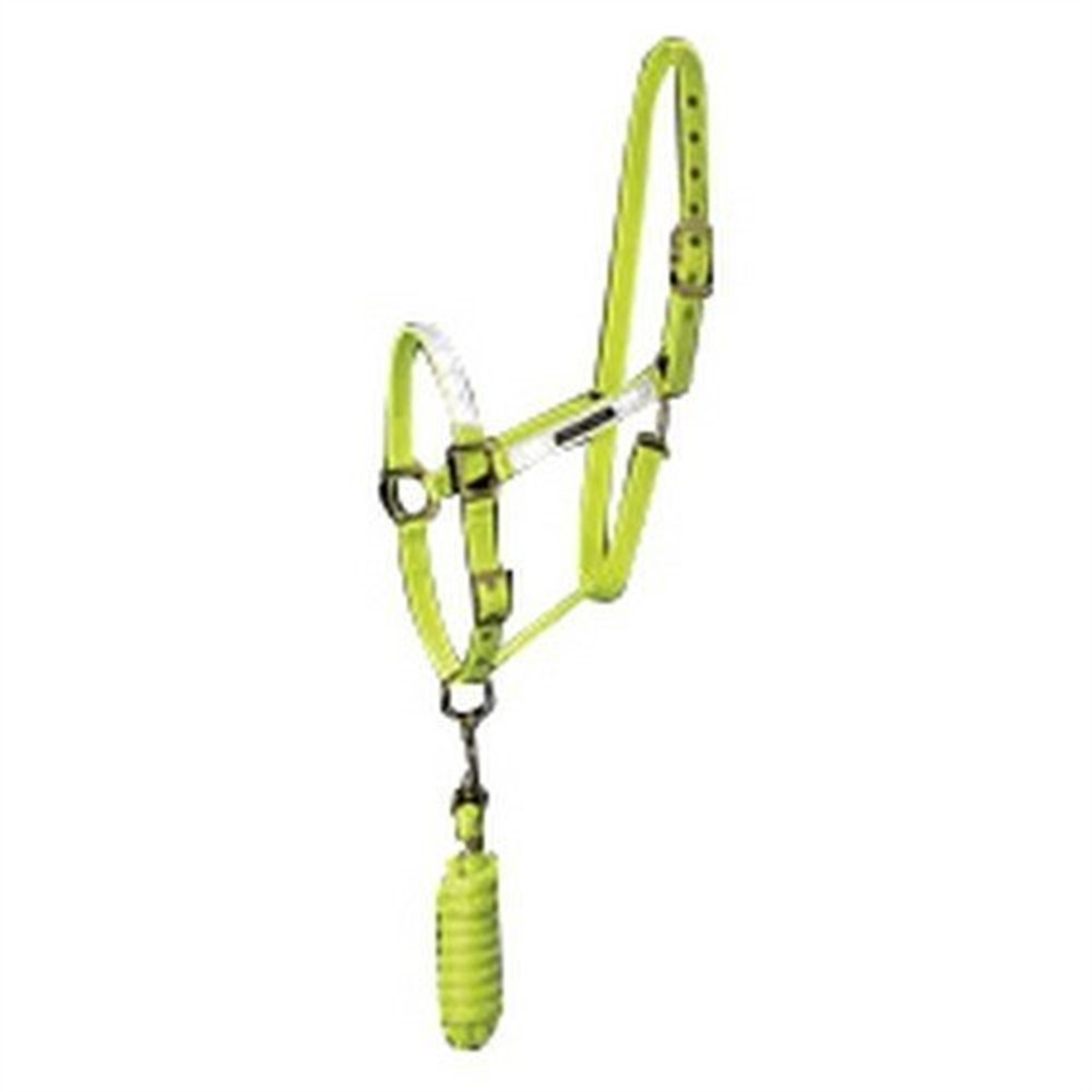 Harry Hall Hi Viz Head Collar And Lead Rope - Fluorescent Yellow, Pony - Head Harry Hall Hi Viz Head Collar And Lead Rope - Fluorescent Yellow, Pony - Head