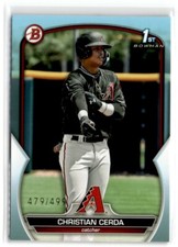 2023 Bowman Prospects Sky Blue Christian Cerda 479/499 Arizona Diamondbacks