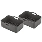 Easylife Reusable Air Fryer Silicone Liners (Pack of 2). Food-Grade Silicone Air