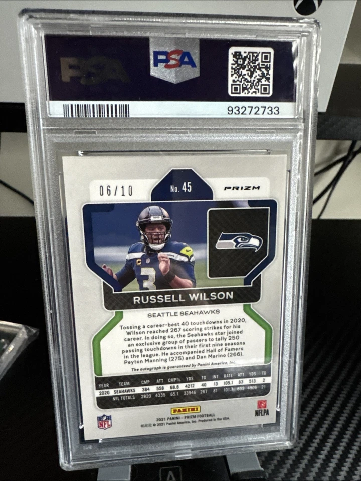 Panini Prizm 2021 - Russell Wilson #45 Red Wave Prizm/10 Foto 2 de 2