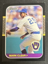 1987 Donruss Mark Clear Baseball Card #355 Brewers Pitcher VG O/C
