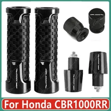 3Pcs For Honda CBR1000RR Motorcycle Handlebar Grip End Handle Bar Grips Black