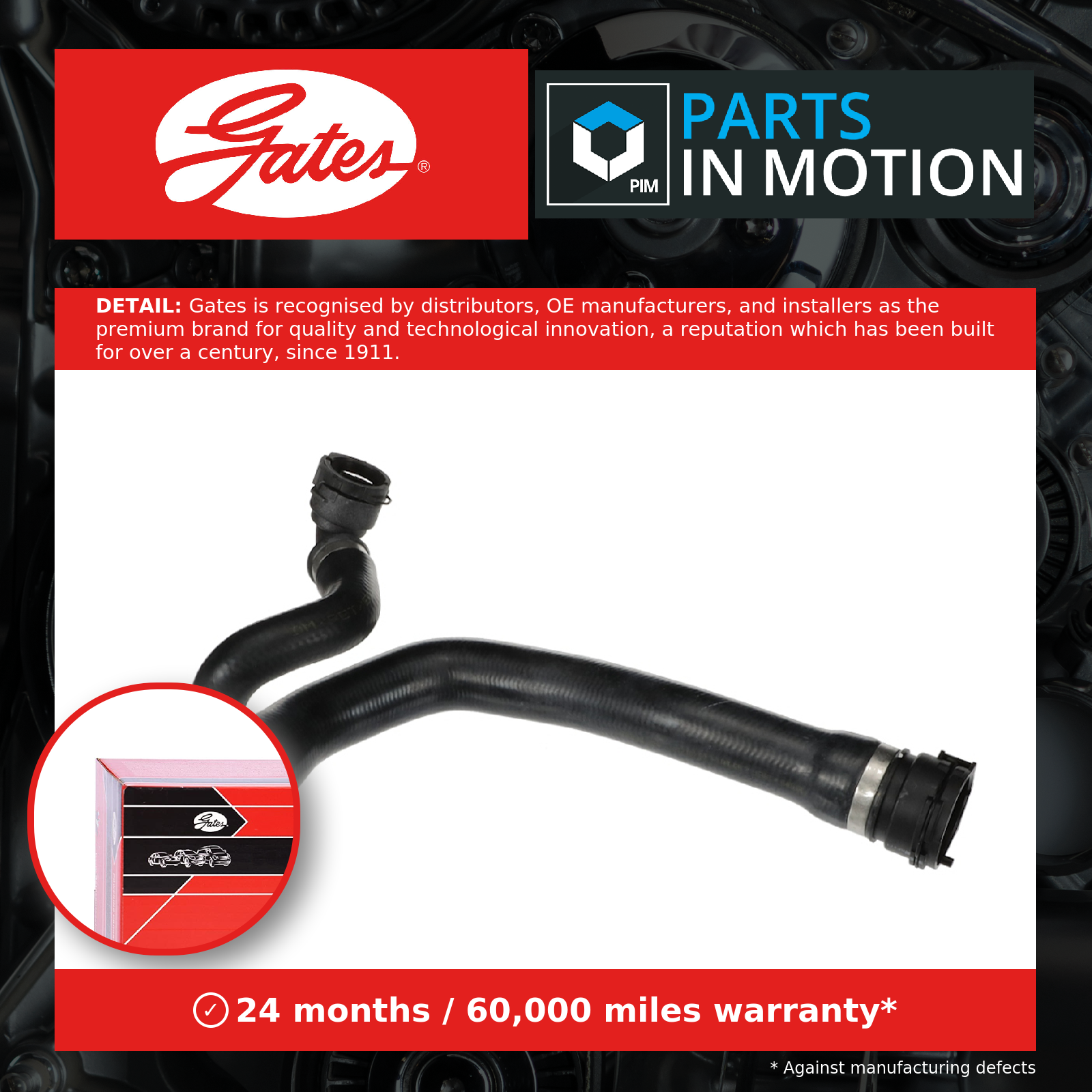Upper GATES-OE 05-3271 Radiator Hose for BMW - Image 12