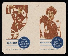SPOT THE WINNER Uncut ICE HOCKEY Legends Card Panel - DAVE KEON & DARRYL SITTLER