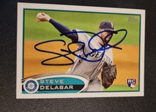 Steve Delabar Autograph Signed 2012 Topps RC Seattle Mariners